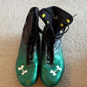 Under Armour Teal and Black High-Top Shoes